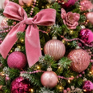 Kerstboomversiering roze