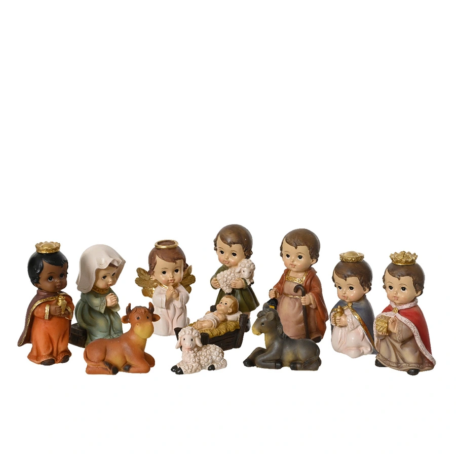 Kerstgroep 11-delig Multi - 11,43 cm