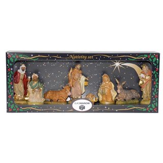 Kerstgroep - 8 kerstfiguren - 10 cm