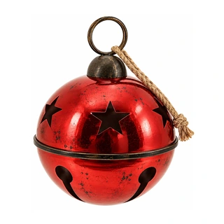 Kersthanger Jingle Bell Rood - 42x55 cm