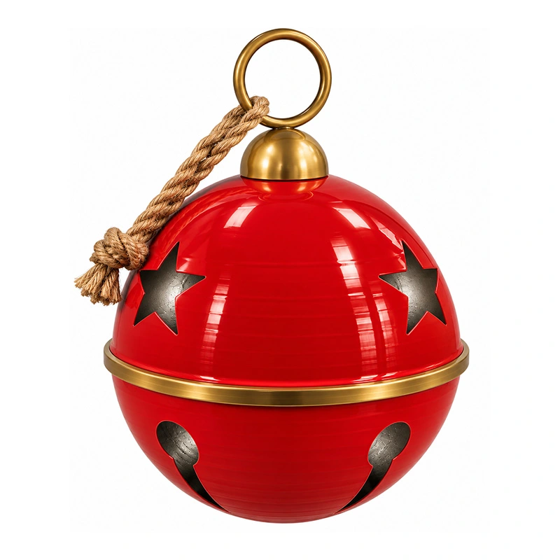 Kersthanger Jingle Bell Star Wit - 31x39,5 cm
