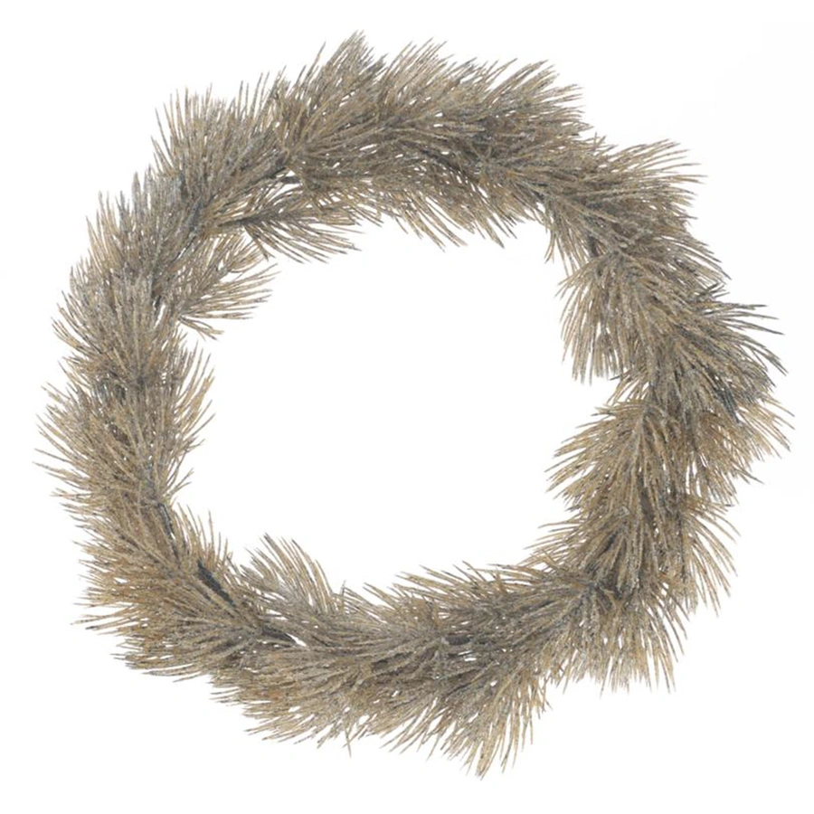 Kerstkrans Pine Engers Iced Brown - 34 cm