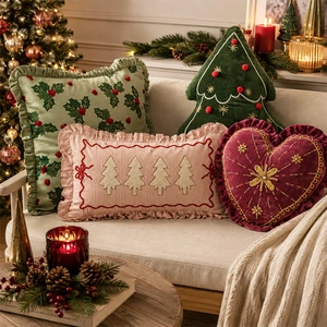 Kerstkussens, -plaids & vachtjes