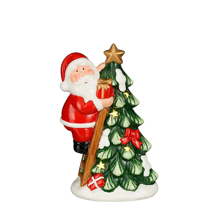 House of Seasons LED Kerstman Rood - 20,5 cm
