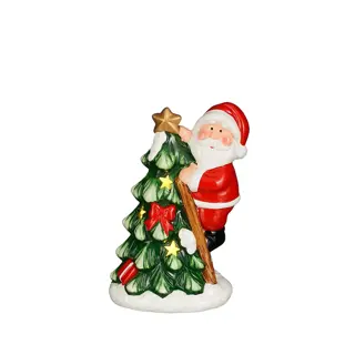 House of Seasons LED Kerstman Rood - 15 cm