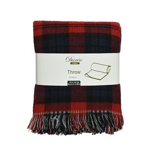 Kerstplaid Jacquard Ruit - 130x170 cm