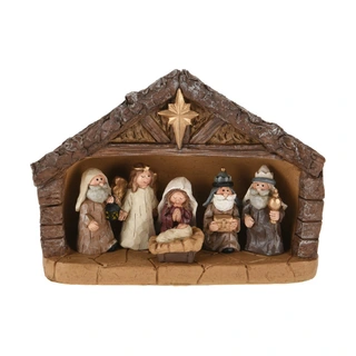 Kerststal met Figuren 18 cm - 7-delig