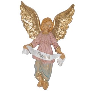 Kerststal Engel Gloria Hout - 12 cm  | Tuincentrum De Boet