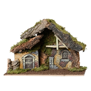 Kerststal groot Huis - 43x19x29 cm