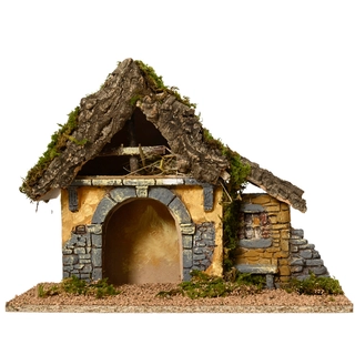 Kerststal met Boog - 36x17x27 cm