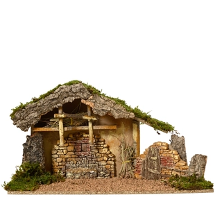 Kerststal met Krat - 48x19x25 cm