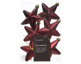 Kerstster Mix 6 st. - Ossenbloed - afbeelding 1