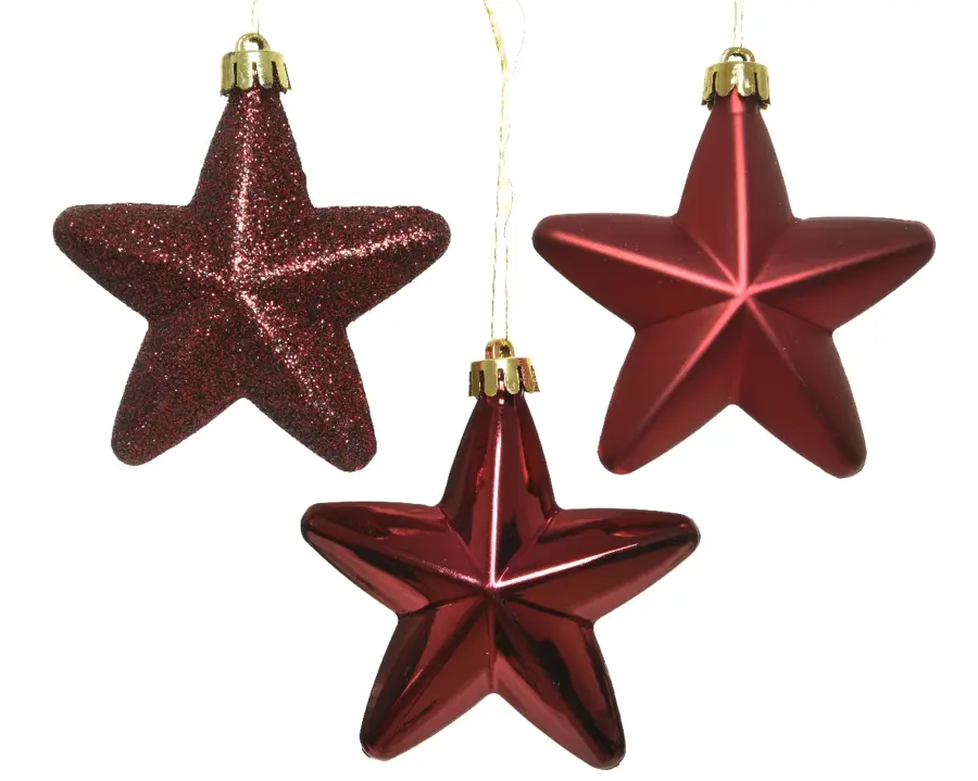 Kerstster Mix 6 st. - Ossenbloed - afbeelding 2