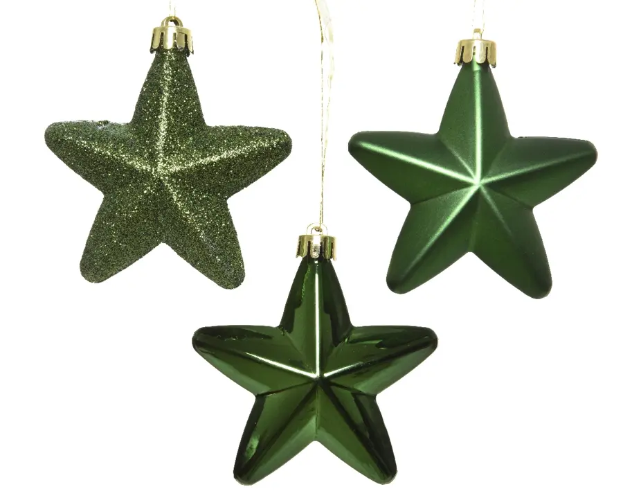 Kerstster Mix 6 st. - Dennengroen - afbeelding 2