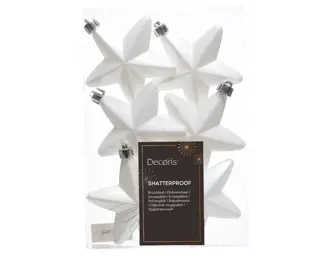 Kerstster Mix 6 st. - Winterwit - afbeelding 1