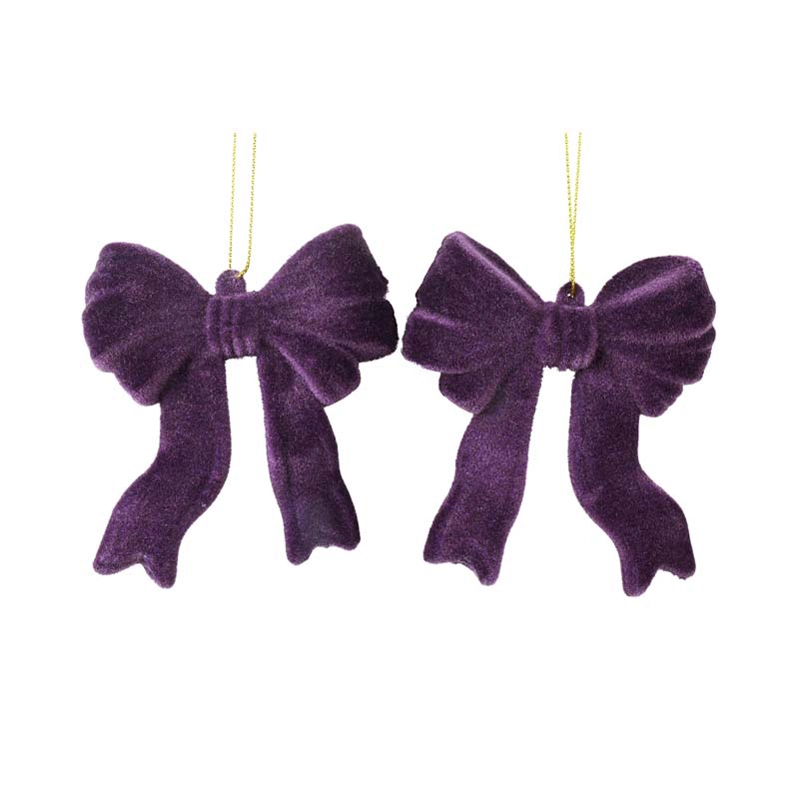 Kerstboomhanger Strik - 2 st. Adona S - Paars