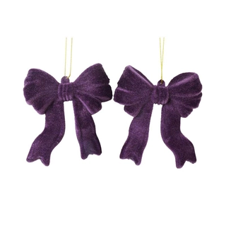Kerstboomhanger Strik - 2 st. Adona S - Paars