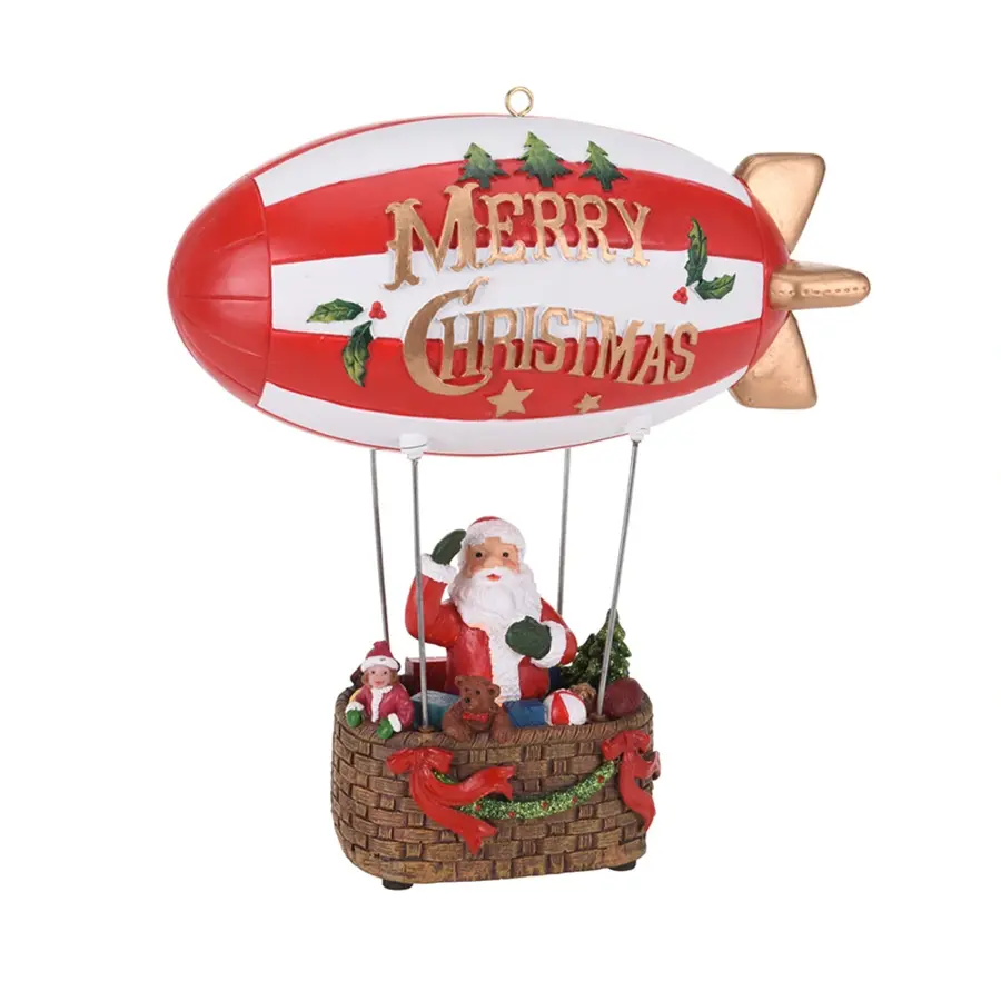 Kerstman met Zeppelin - 26 cm - afbeelding 1