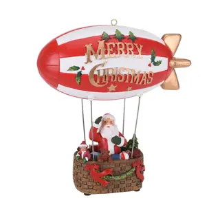 Kerstman met Zeppelin - 26 cm - afbeelding 1