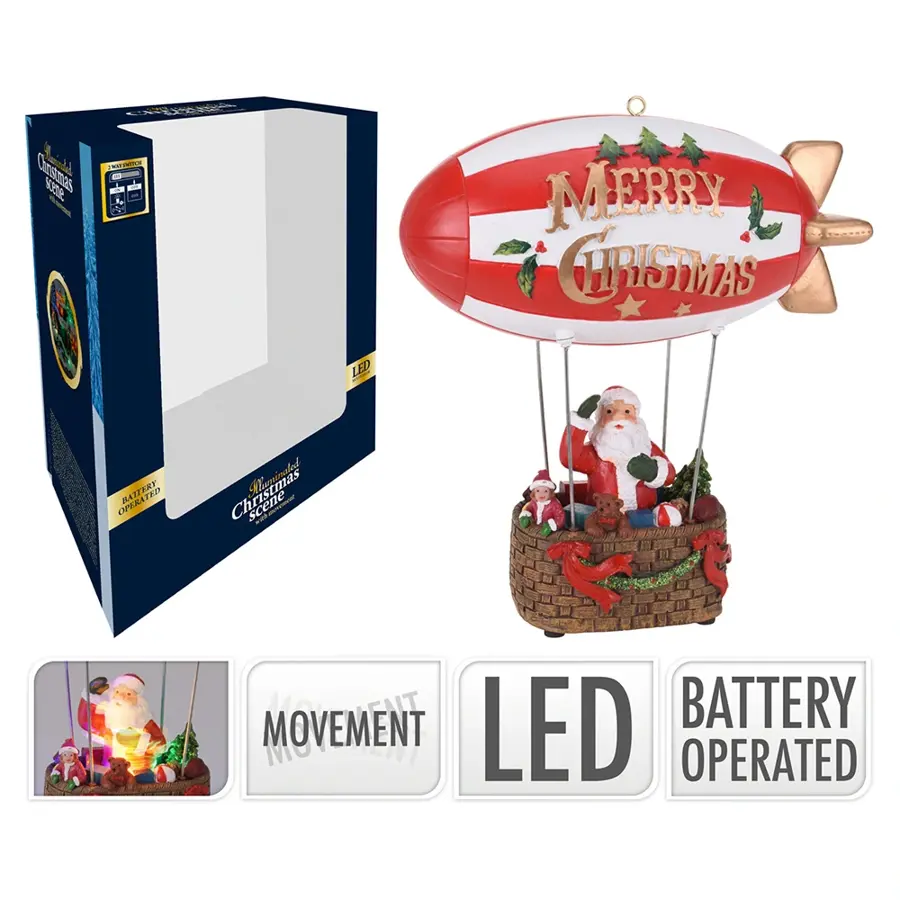 Kerstman met Zeppelin - 26 cm - afbeelding 2