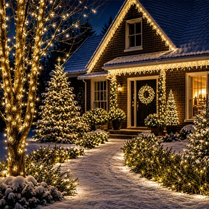 Kerstverlichting buiten