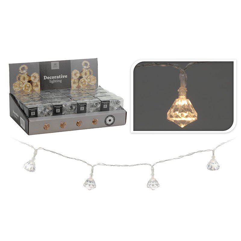 Kerstverlichting diamant 10 LED's - afbeelding 2
