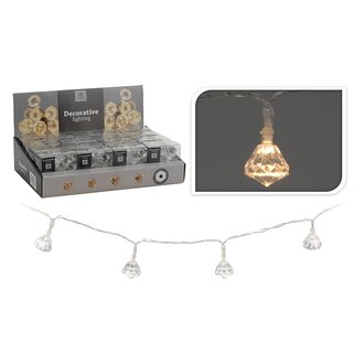 Kerstverlichting diamant 10 LED's - afbeelding 2