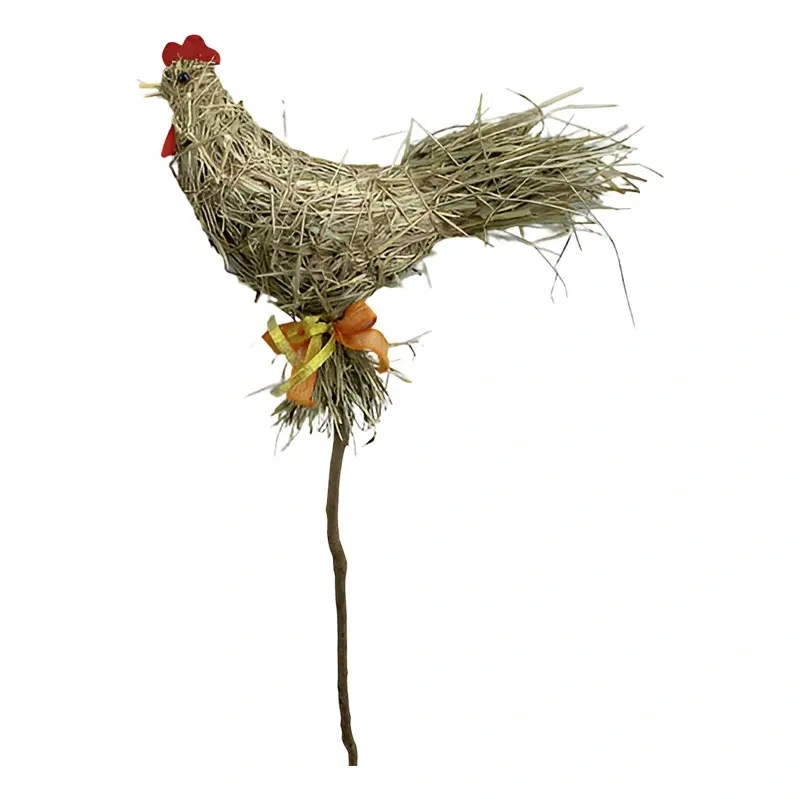 Kip stro op stok - 105x42cm