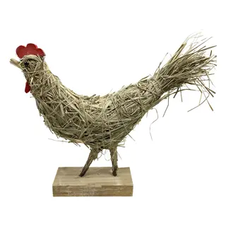 Kip van stro staand - 43x12cm