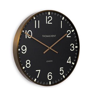 Decostar Klok ro Clocksmith XL zwart/goud - Ø74 cm