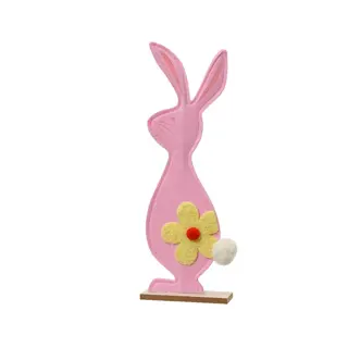 Konijn Staand Vilt 40 cm - Roze | Tuincentrum De Boet