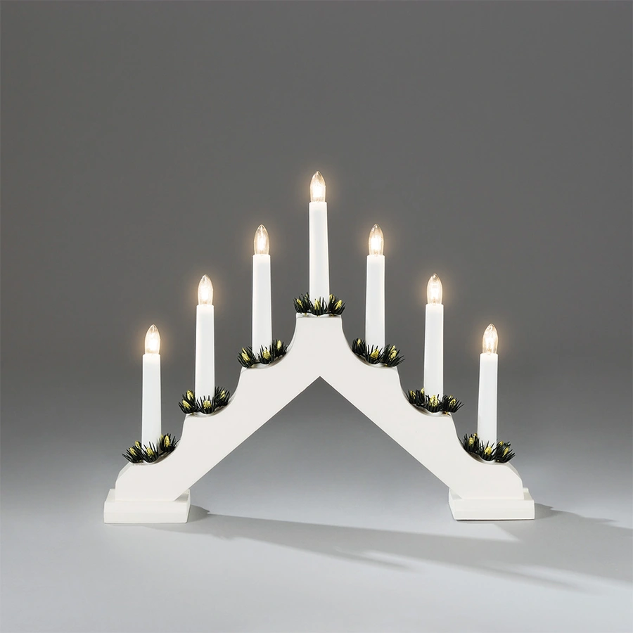 Konstsmide Kaarsenbrug Wit - 38x30 cm - afbeelding 1