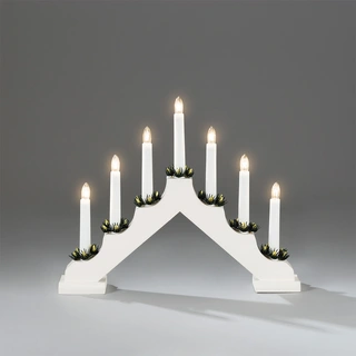 Konstsmide Kaarsenbrug Wit - 38x30 cm - afbeelding 1