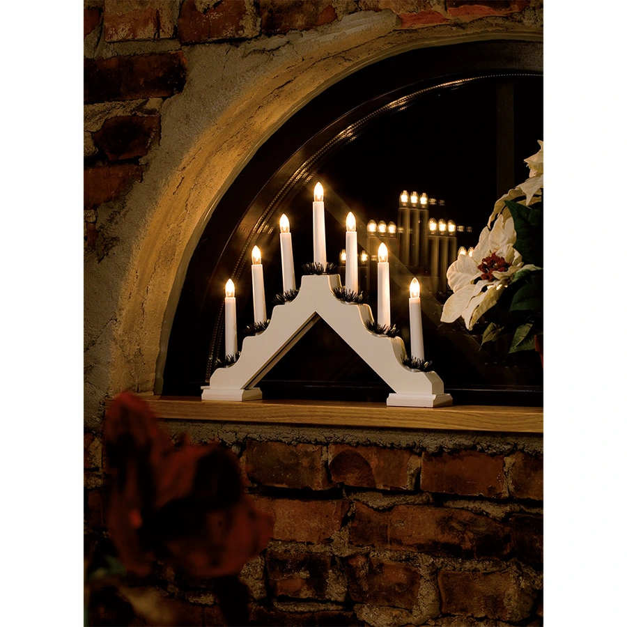 Konstsmide Kaarsenbrug Wit - 38x30 cm - afbeelding 3