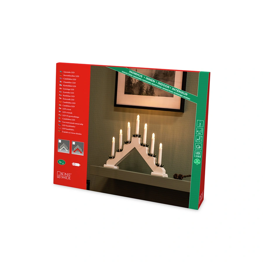 Konstsmide Kaarsenbrug Wit - 38x30 cm - afbeelding 4
