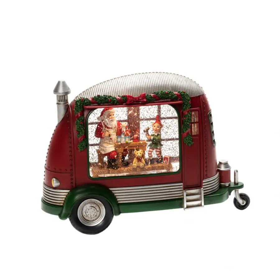 Konstsmide LED Lantaarn Caravan met Kerstman - afbeelding 1