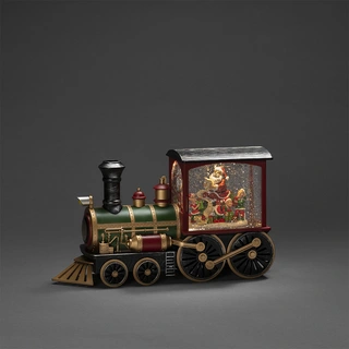 Konstsmide LED Sneeuwlantaarn Locomotief Kerstman - afbeelding 1