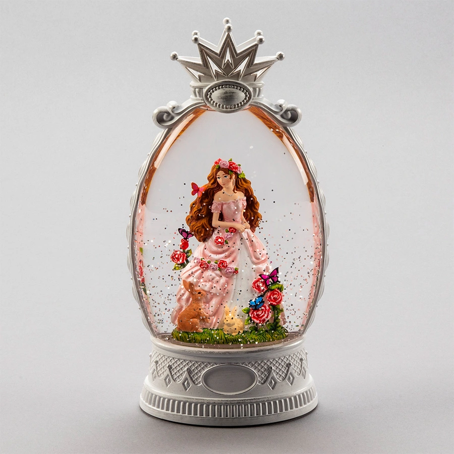 Konstsmide LED Sneeuwlantaarn Prinses met Bloemen - afbeelding 1