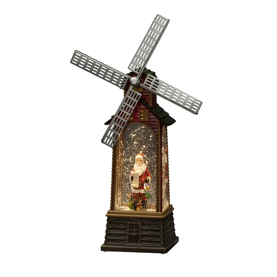 Konstsmide LED Sneeuwlantaarn Windmolen Kerstman