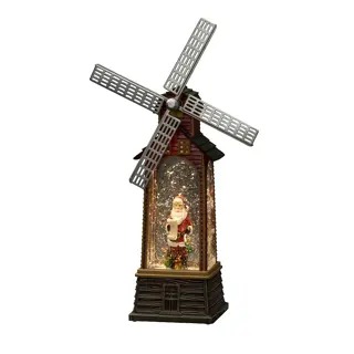 Konstsmide LED Sneeuwlantaarn Windmolen Kerstman