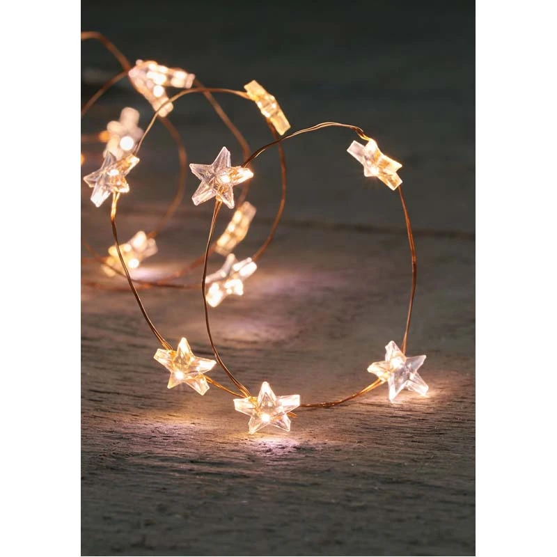 Kerstverlichting Ster Koperdraad 40 LED 2m - Klassiek Warm
