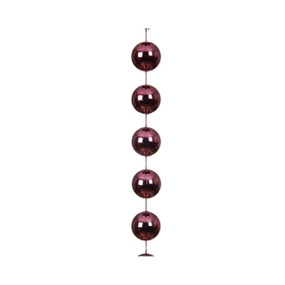 Kralenketting Donkerroze - 270 cm - afbeelding 1