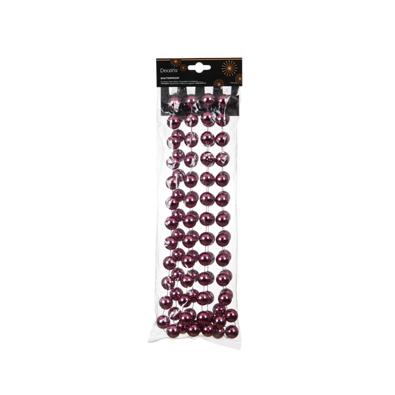 Kralenketting Donkerroze - 270 cm - afbeelding 2