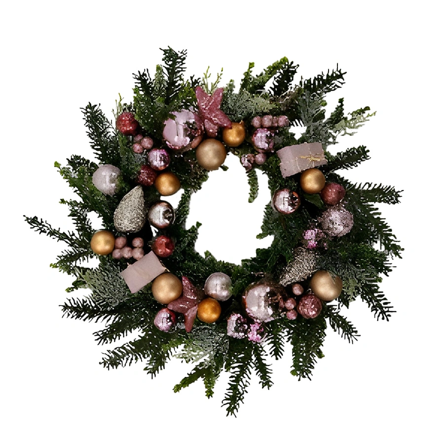 Kunstkerstkrans met Ballen/Cadeautjes - Ø56 cm