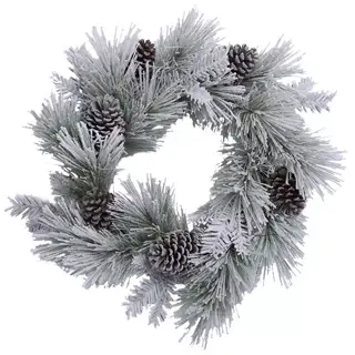 Kunstkerstkrans Den Sneeuw Wit - 50 cm