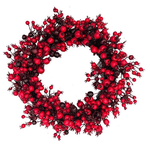 Kunst Kerstkrans Kersen L - Ø52 cm
