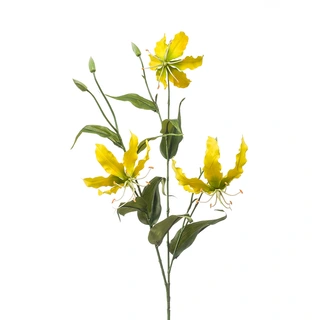 Kunst Gloriosa Spray Yellow - 90 cm