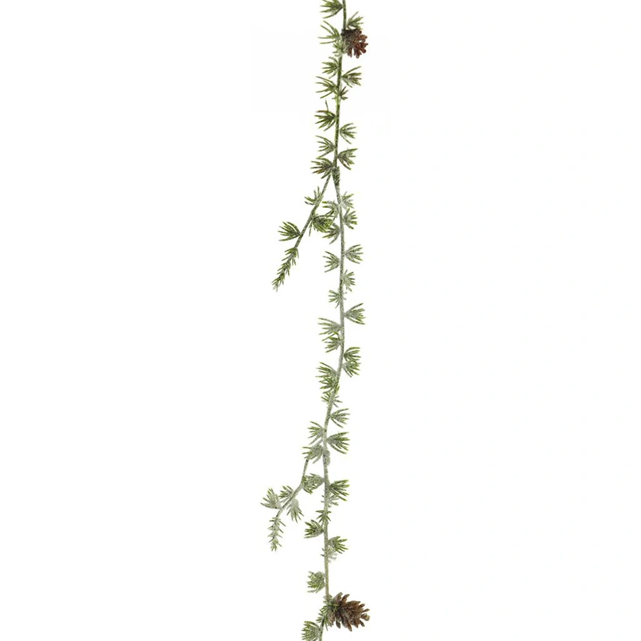 Kunst Guirlande Lariks Indy Iced Groen - 180 cm