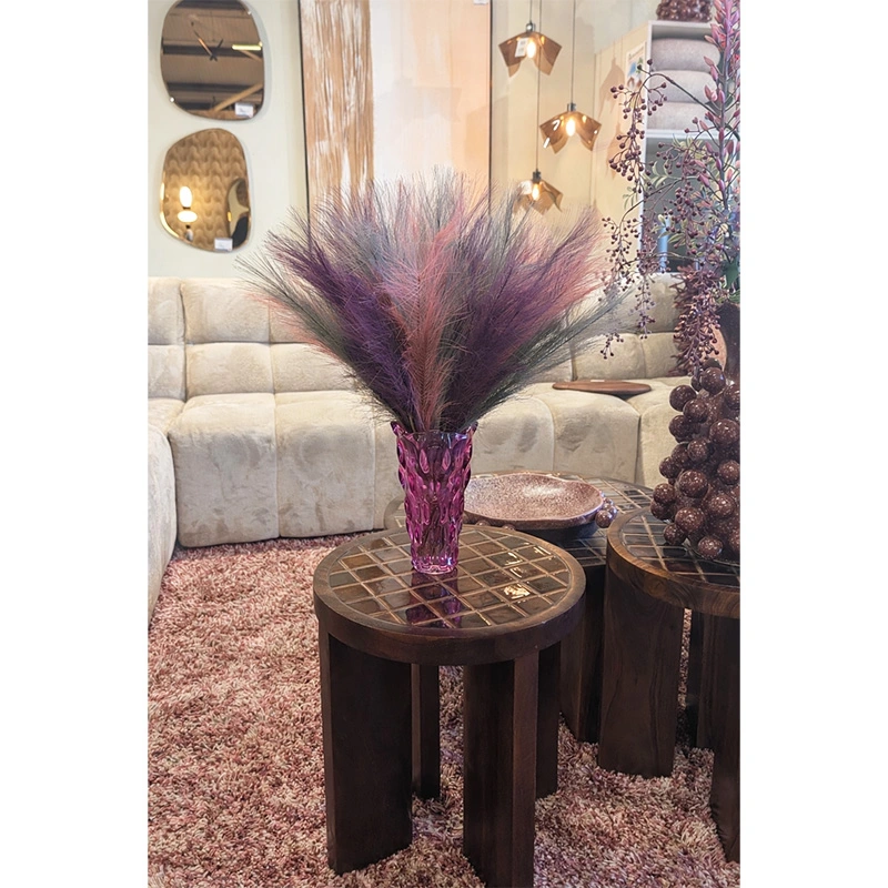 Kunst Pampas Boeket - Paars - afbeelding 2