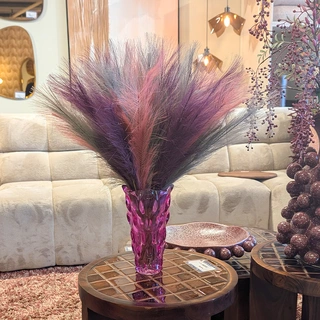 Kunst Pampas Boeket - Paars - afbeelding 2